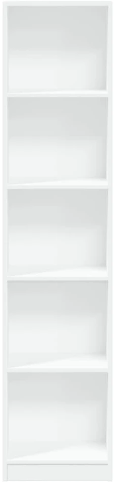 Knygų spinta, baltos spalvos, 40x24x176cm, apdirbta mediena