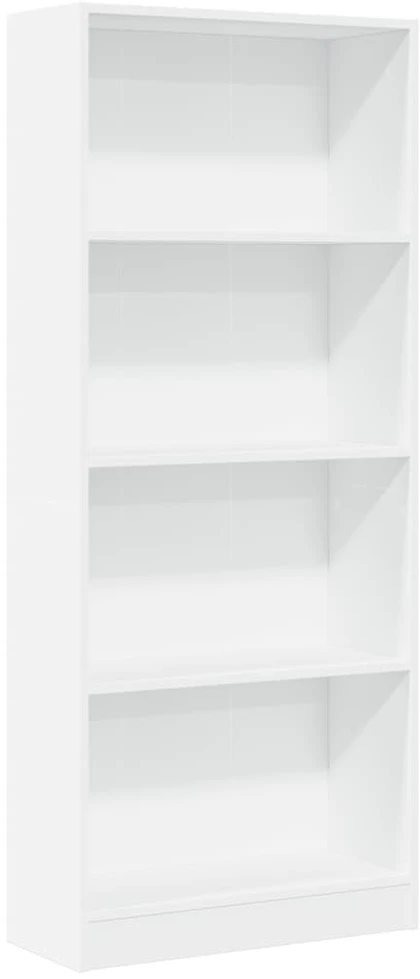 Knygų spinta, baltos spalvos, 60x24x143cm, apdirbta mediena