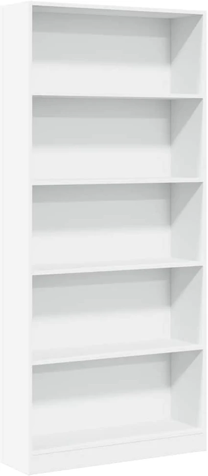 Knygų spinta, baltos spalvos, 80x24x176cm, apdirbta mediena