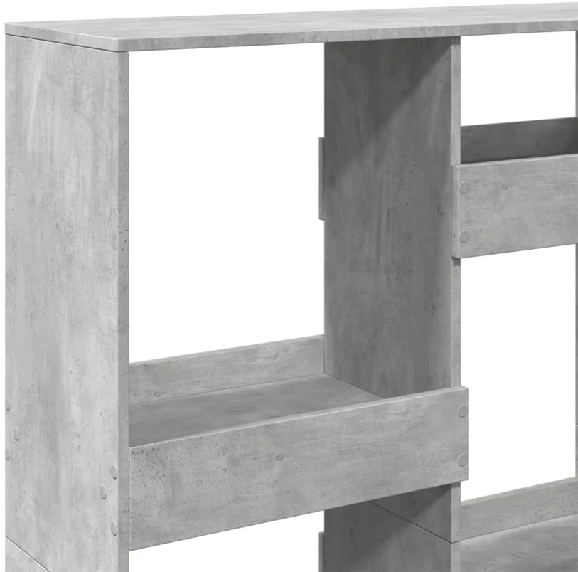 Knygų spinta, betono pilka, 100x33x135cm, apdirbta mediena