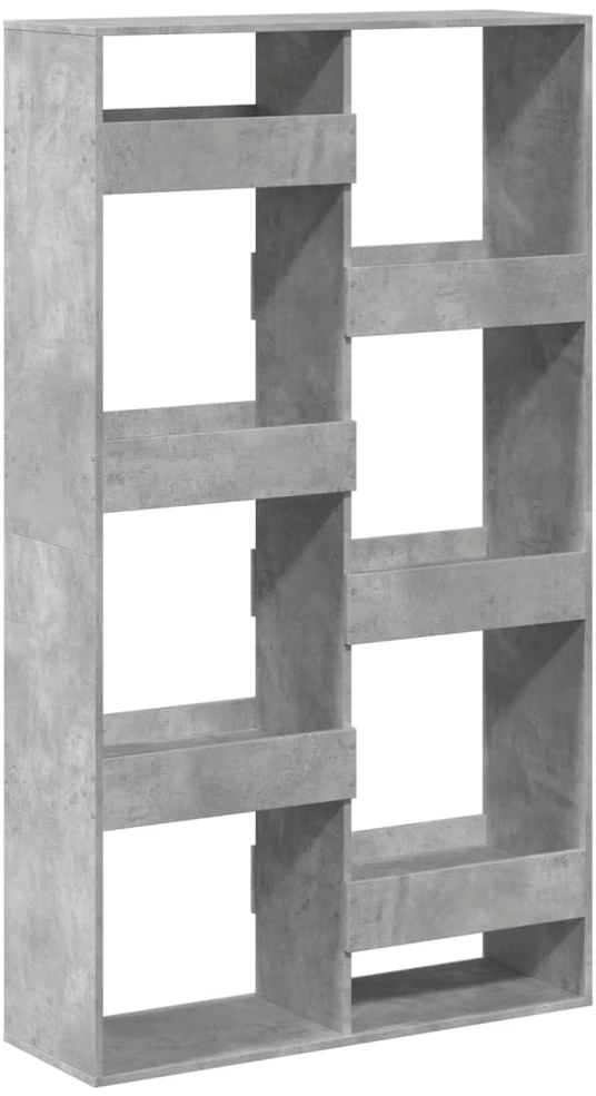 Knygų spinta, betono pilka, 100x33x175cm, apdirbta mediena