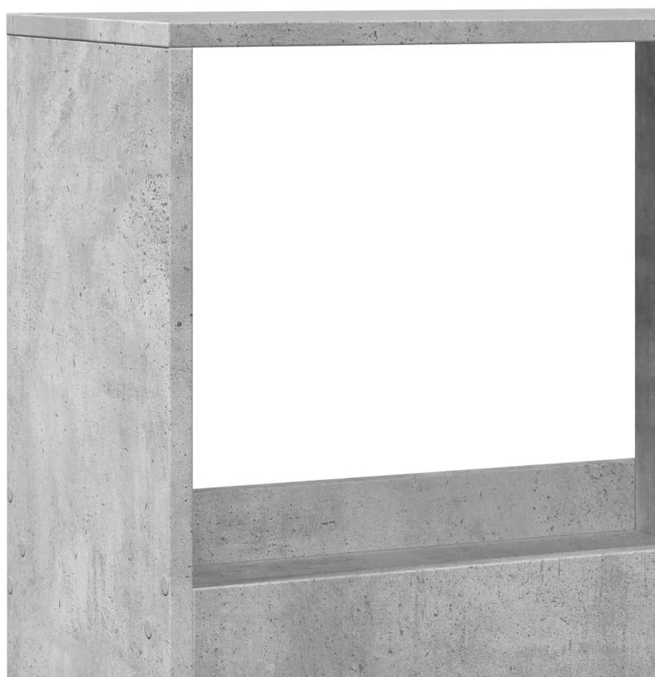 Knygų spinta, betono pilka, 100x33x175cm, apdirbta mediena