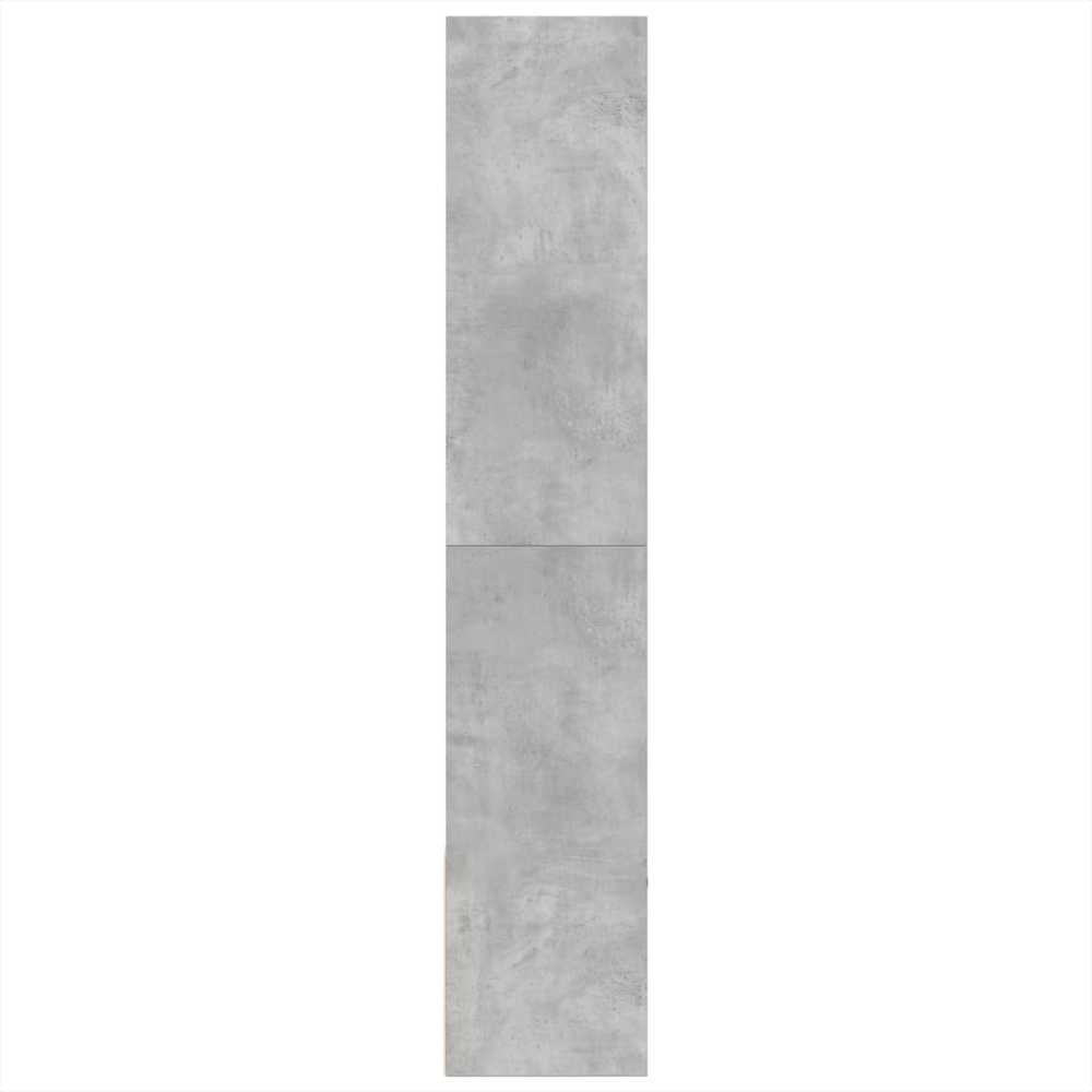 Knygų spinta, betono pilka, 100x36x189cm, apdirbta mediena