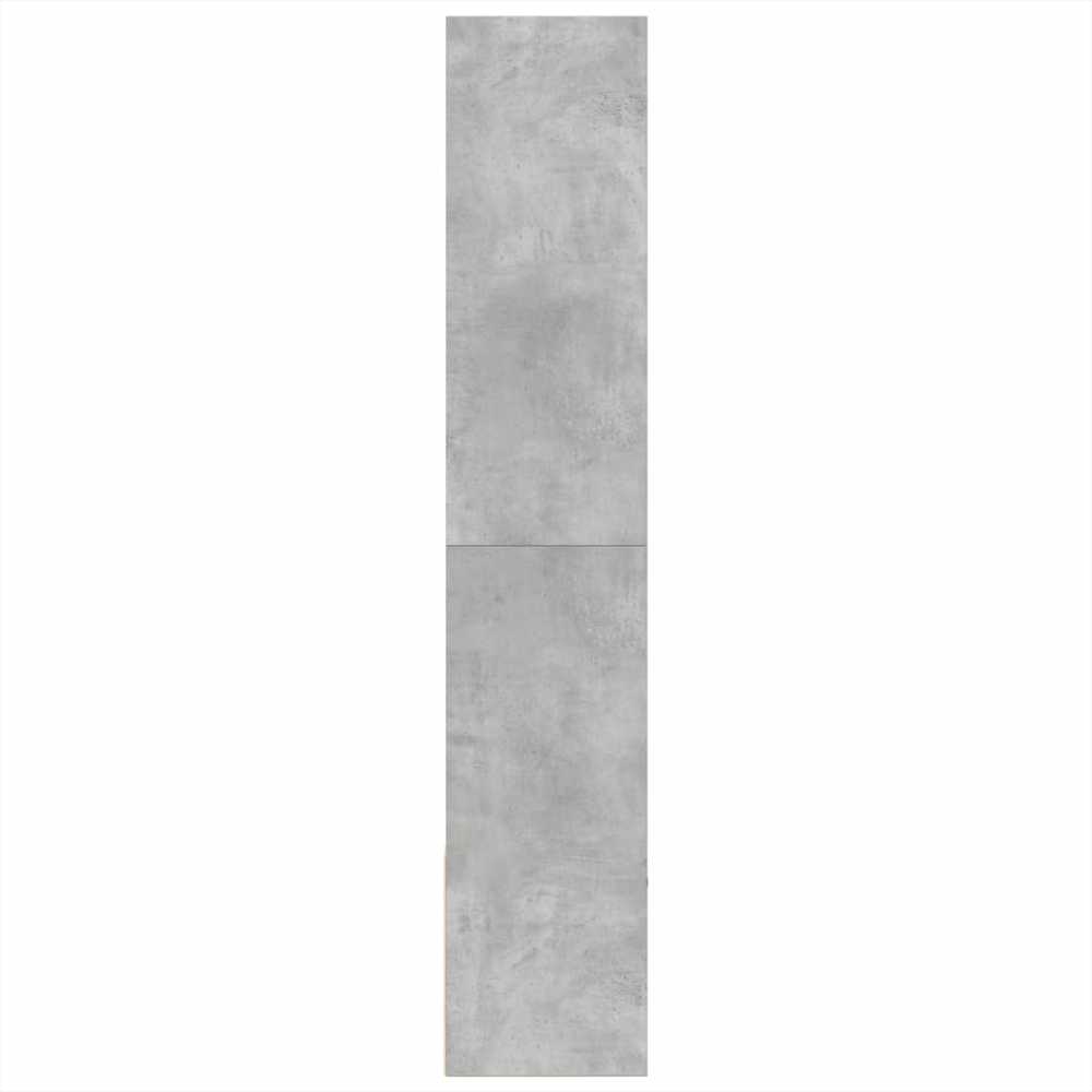 Knygų spinta, betono pilka, 100x36x189cm, apdirbta mediena