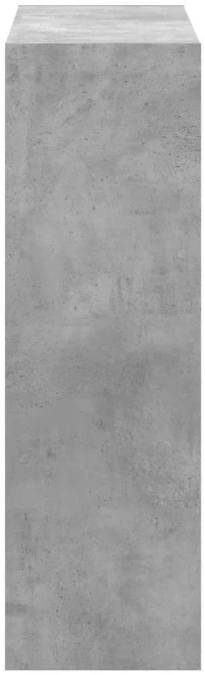 Knygų spinta, betono pilka, 102x32x102cm, apdirbta mediena