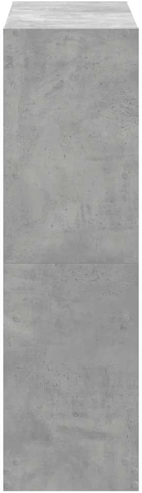 Knygų spinta, betono pilka, 102x32x108cm, apdirbta mediena