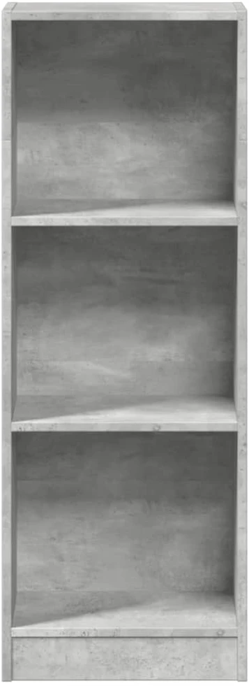 Knygų spinta, betono pilka, 40x24x109cm, apdirbta mediena