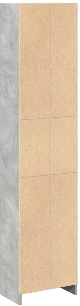 Knygų spinta, betono pilka, 40x24x176cm, apdirbta mediena
