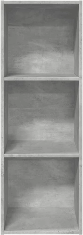 Knygų spinta, betono pilka, 40x30x114cm, apdirbta mediena