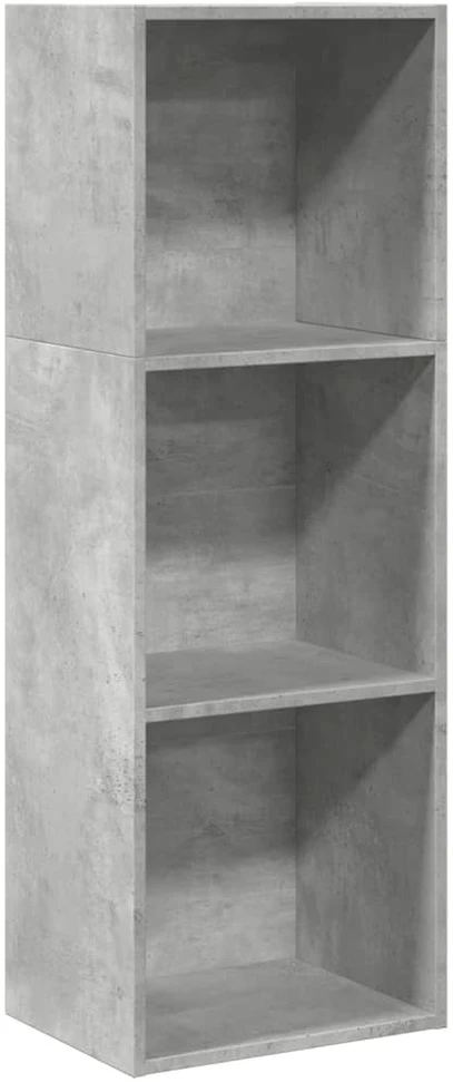 Knygų spinta, betono pilka, 40x30x114cm, apdirbta mediena
