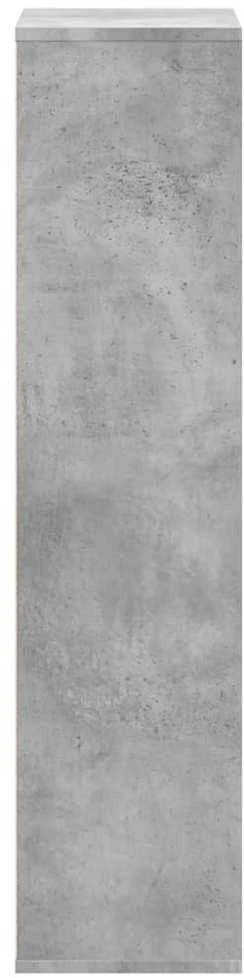 Knygų spinta, betono pilka, 50x25x105cm, apdirbta mediena