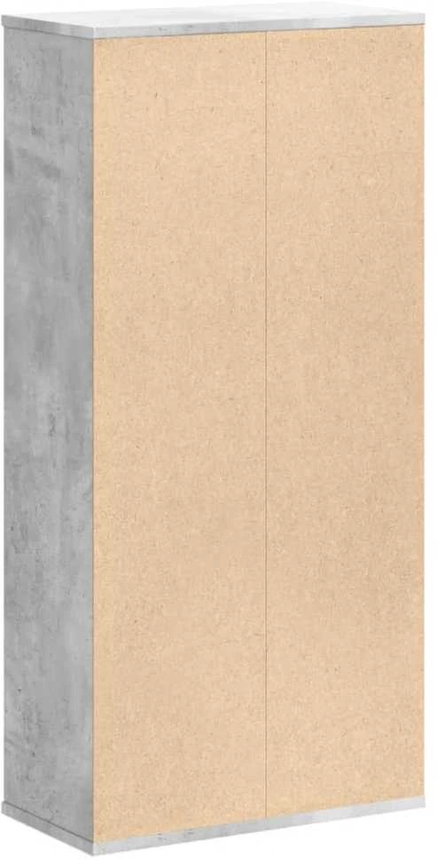 Knygų spinta, betono pilka, 50x25x105cm, apdirbta mediena