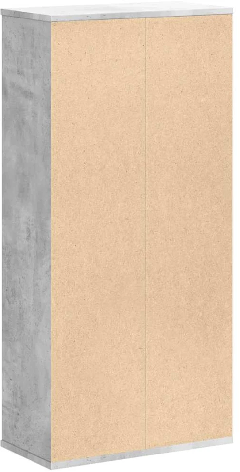 Knygų spinta, betono pilka, 50x25x105cm, apdirbta mediena