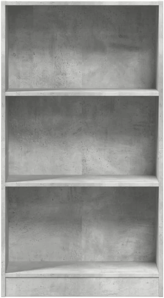 Knygų spinta, betono pilka, 60x24x109cm, apdirbta mediena