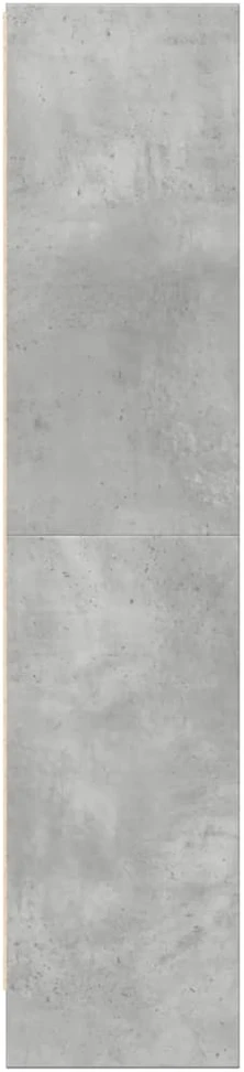 Knygų spinta, betono pilka, 60x24x109cm, apdirbta mediena