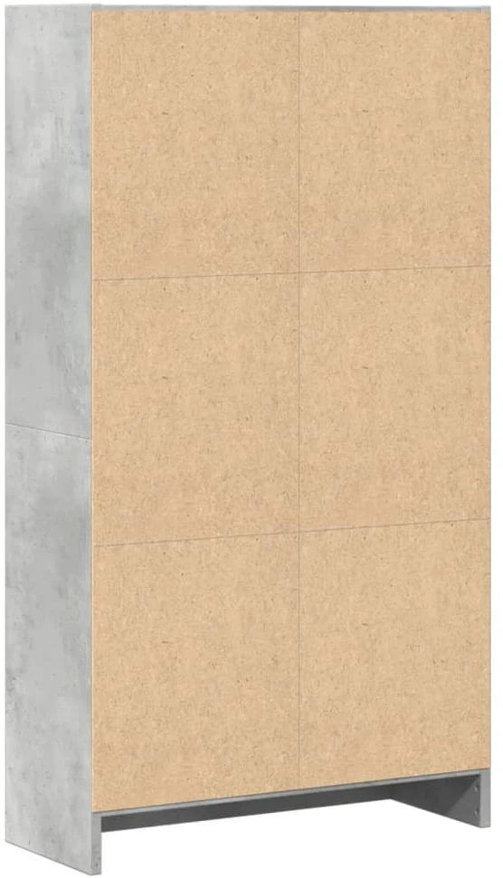 Knygų spinta, betono pilka, 60x24x109cm, apdirbta mediena