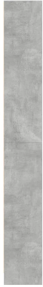 Knygų spinta, betono pilka, 60x24x176cm, apdirbta mediena