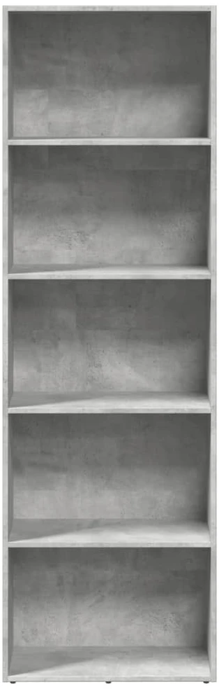 Knygų spinta, betono pilka, 60x30x189cm, apdirbta mediena