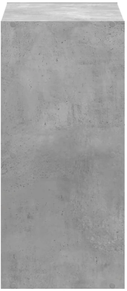 Knygų spinta, betono pilka, 68,5x32x68,5cm, apdirbta mediena