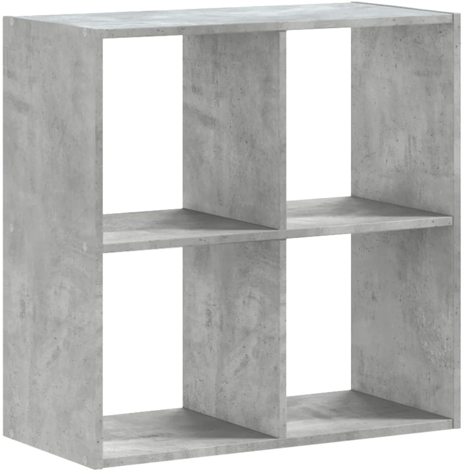 Knygų spinta, betono pilka, 68,5x32x68,5cm, apdirbta mediena
