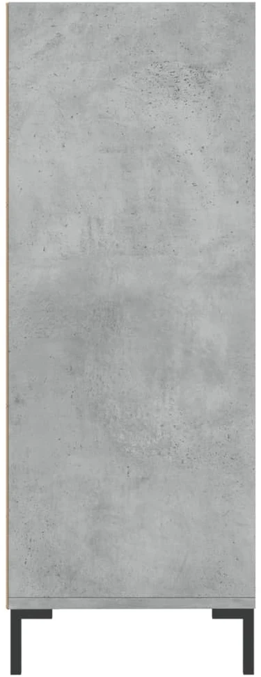 Knygų spinta, betono pilka, 69,5x32,5x90cm, apdirbta mediena