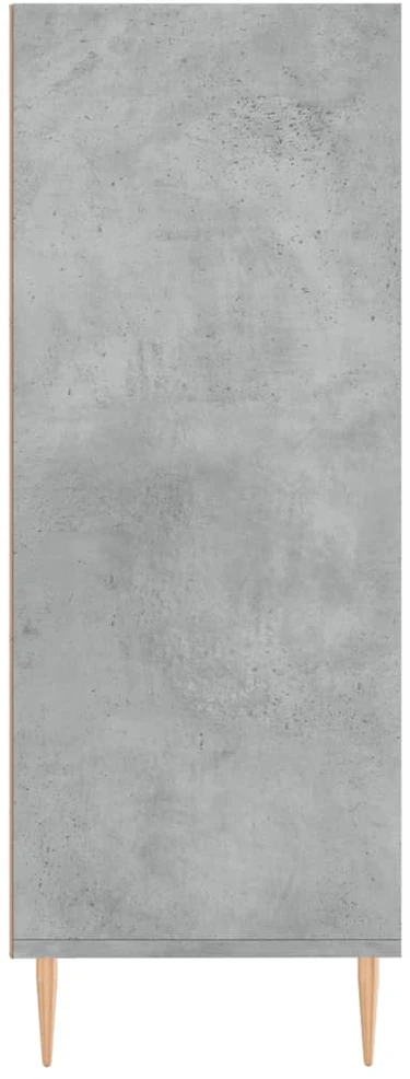 Knygų spinta, betono pilka, 69,5x32,5x90cm, apdirbta mediena