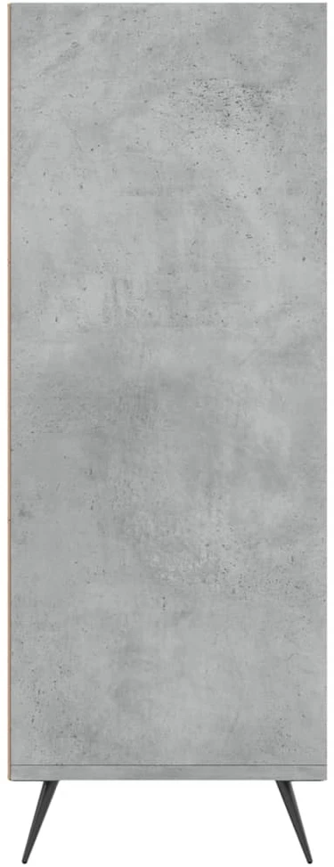 Knygų spinta, betono pilka, 69,5x32,5x90cm, apdirbta mediena