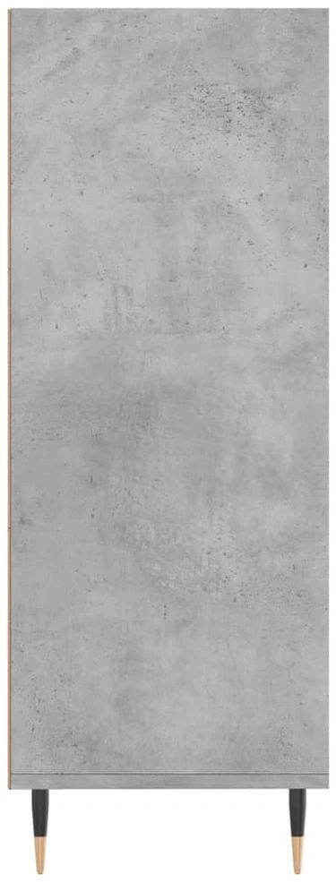 Knygų spinta, betono pilka, 69,5x32,5x90cm, apdirbta mediena