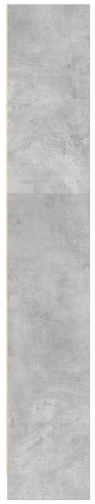 Knygų spinta, betono pilka, 80x24x143cm, apdirbta mediena