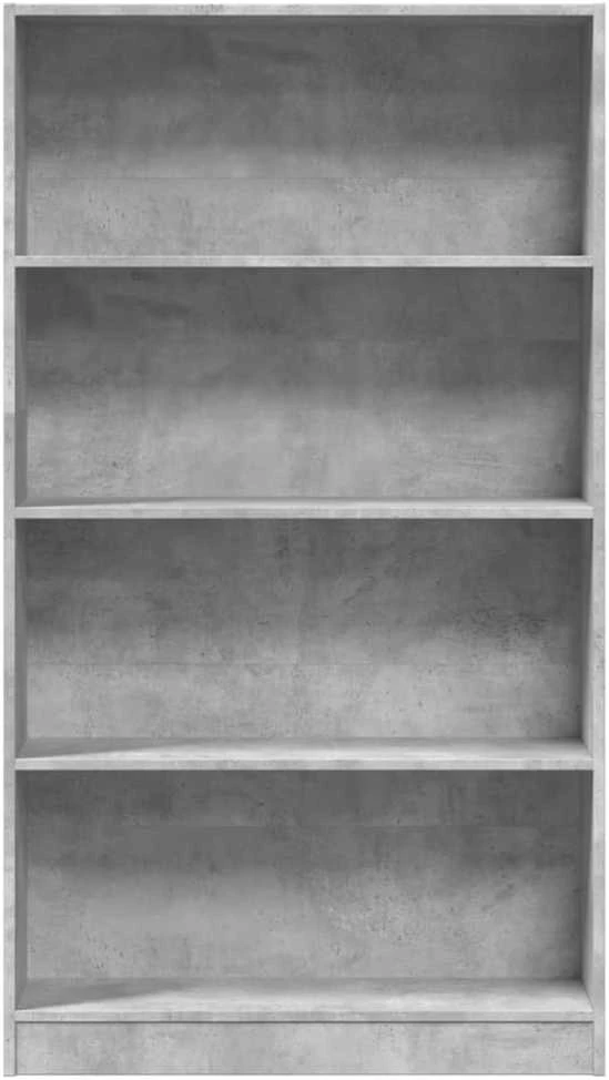Knygų spinta, betono pilka, 80x24x143cm, apdirbta mediena