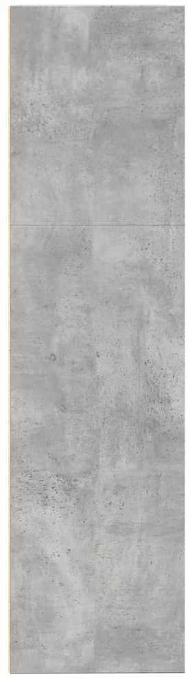 Knygų spinta, betono pilka, 80x30x114cm, apdirbta mediena
