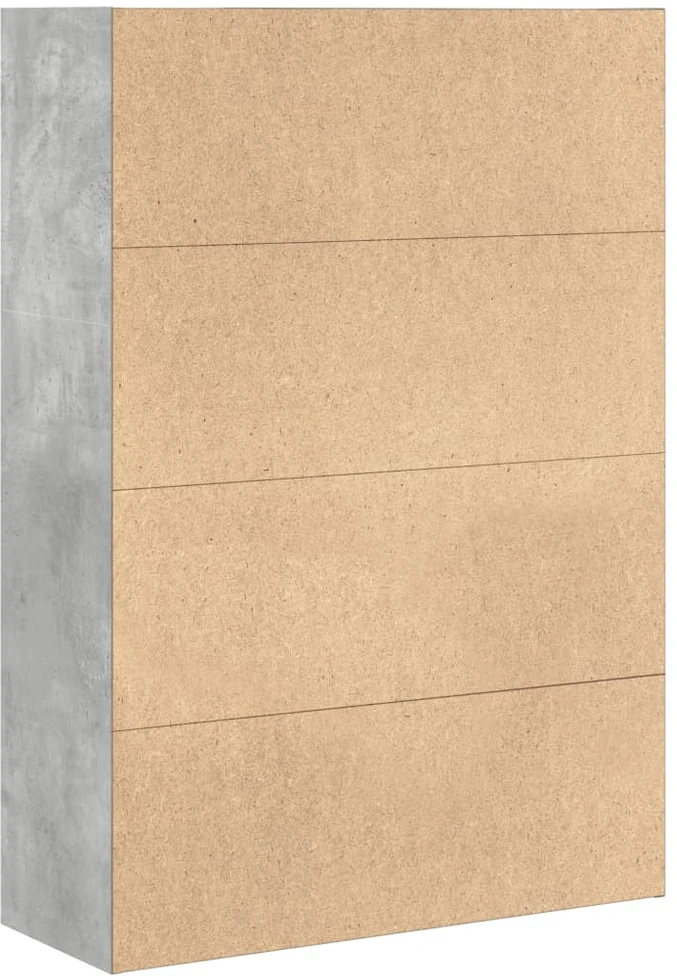 Knygų spinta, betono pilka, 80x30x114cm, apdirbta mediena