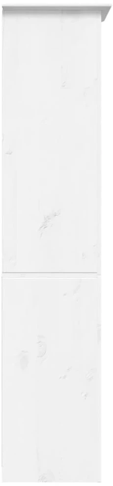 Knygų spinta BODO, balta, 82x40x173 cm, pušies medienos masyvas
