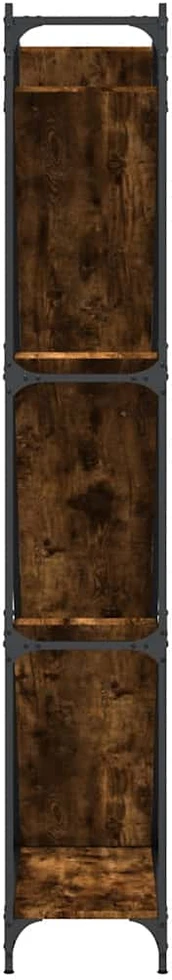 Knygų spinta, dūminė, 79x30x180cm, apdirbta mediena ir metalas