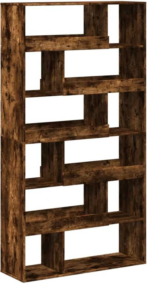 Knygų spinta, dūminio ąžuolo, 100x33x187,5cm, apdirbta mediena