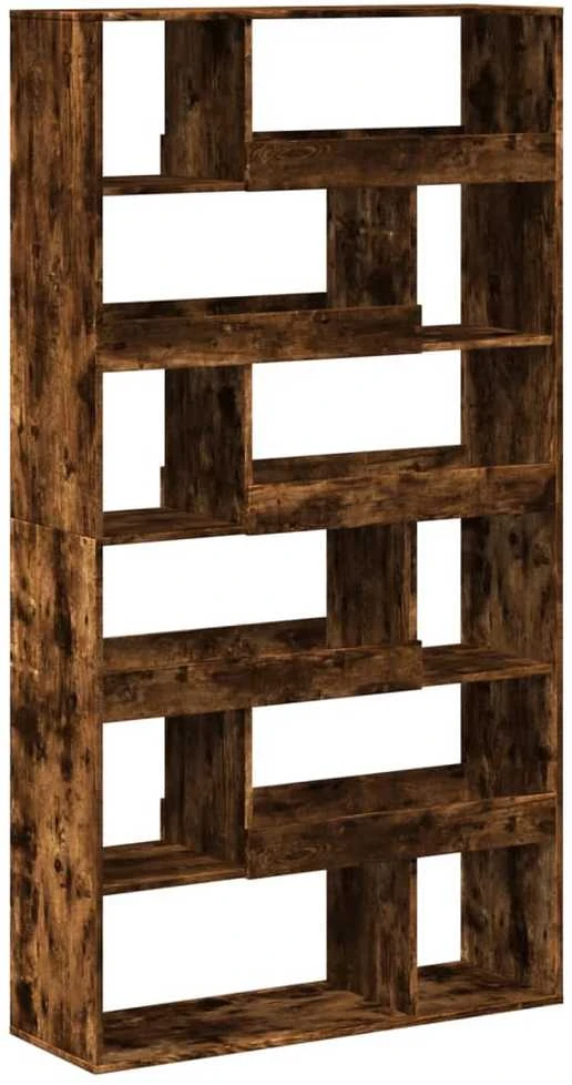Knygų spinta, dūminio ąžuolo, 100x33x187,5cm, apdirbta mediena