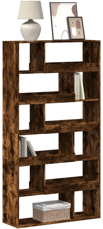Knygų spinta, dūminio ąžuolo, 100x33x187,5cm, apdirbta mediena