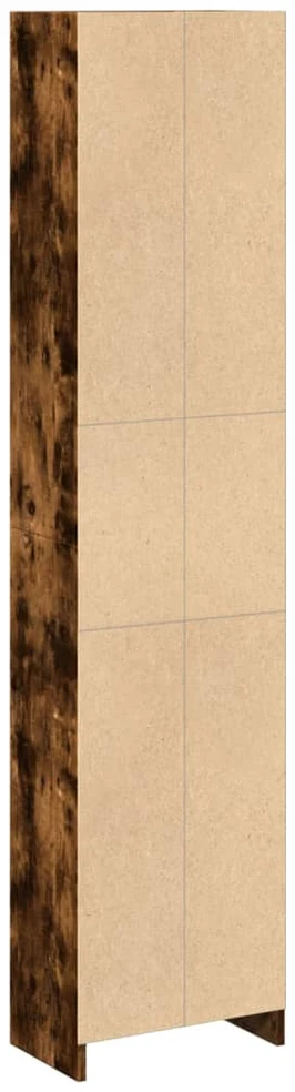 Knygų spinta, dūminio ąžuolo, 40x24x176cm, apdirbta mediena