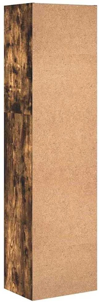 Knygų spinta, dūminio ąžuolo, 40x30x152cm, apdirbta mediena