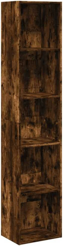 Knygų spinta, dūminio ąžuolo, 40x30x189cm, apdirbta mediena