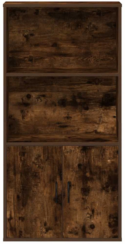 Knygų spinta, dūminio ąžuolo, 60x24x120cm, apdirbta mediena