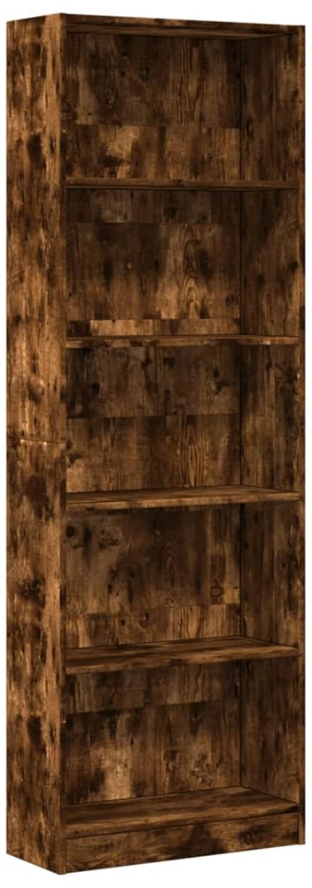 Knygų spinta, dūminio ąžuolo, 60x24x176cm, apdirbta mediena