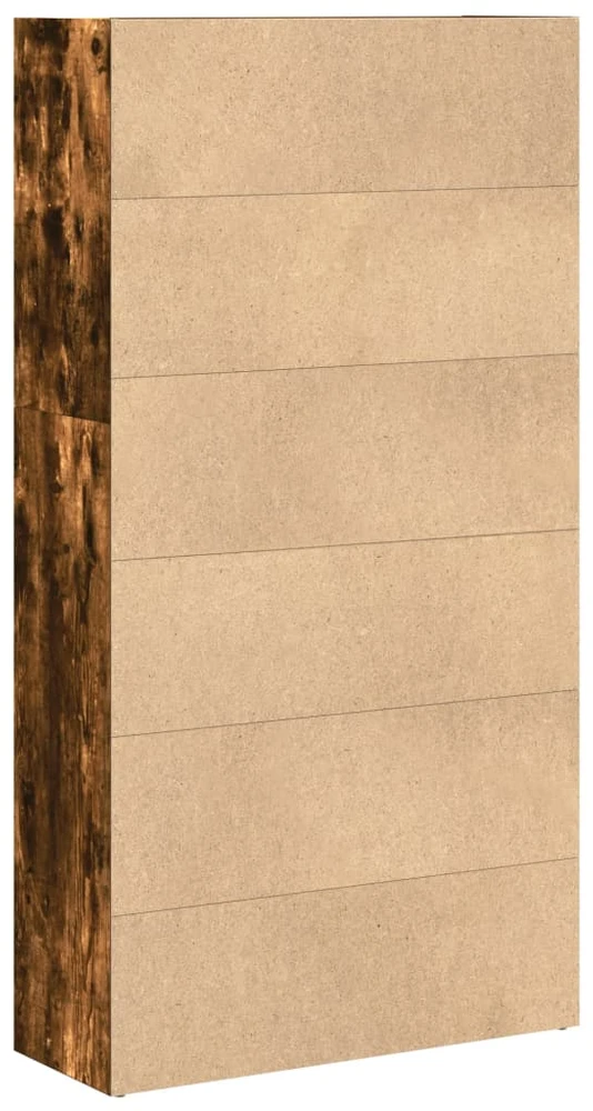 Knygų spinta, dūminio ąžuolo, 80x30x152cm, apdirbta mediena