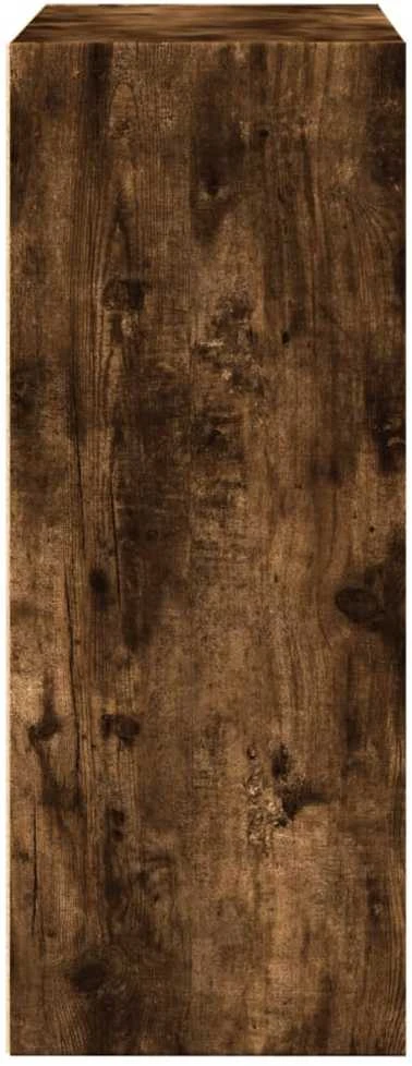 Knygų spinta, dūminio ąžuolo, 80x30x77cm, apdirbta mediena