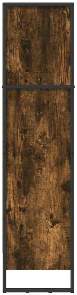 Knygų spinta 80 x 30 x 121 cm Apdirbta mediena Dūminis ąžuolas