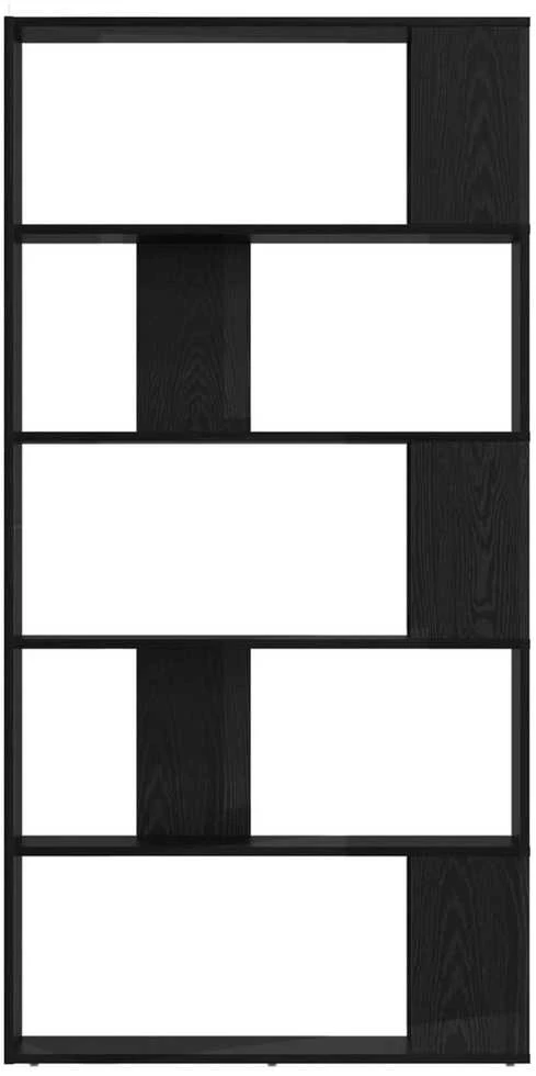 Knygų spinta 80 x 24 x 159 cm Apdirbta mediena Juodas ąžuolas