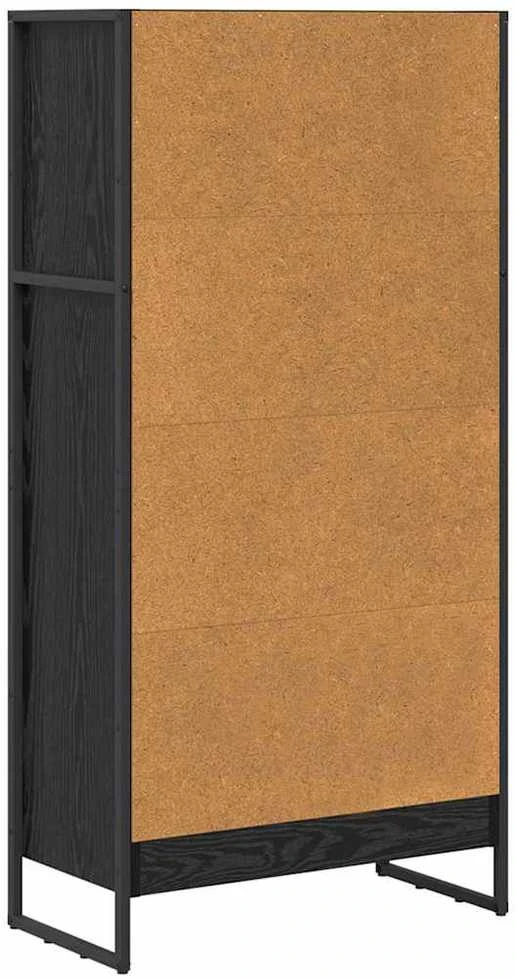 Knygų spinta 60 x 30 x 121 cm Apdirbta mediena Juodas ąžuolas