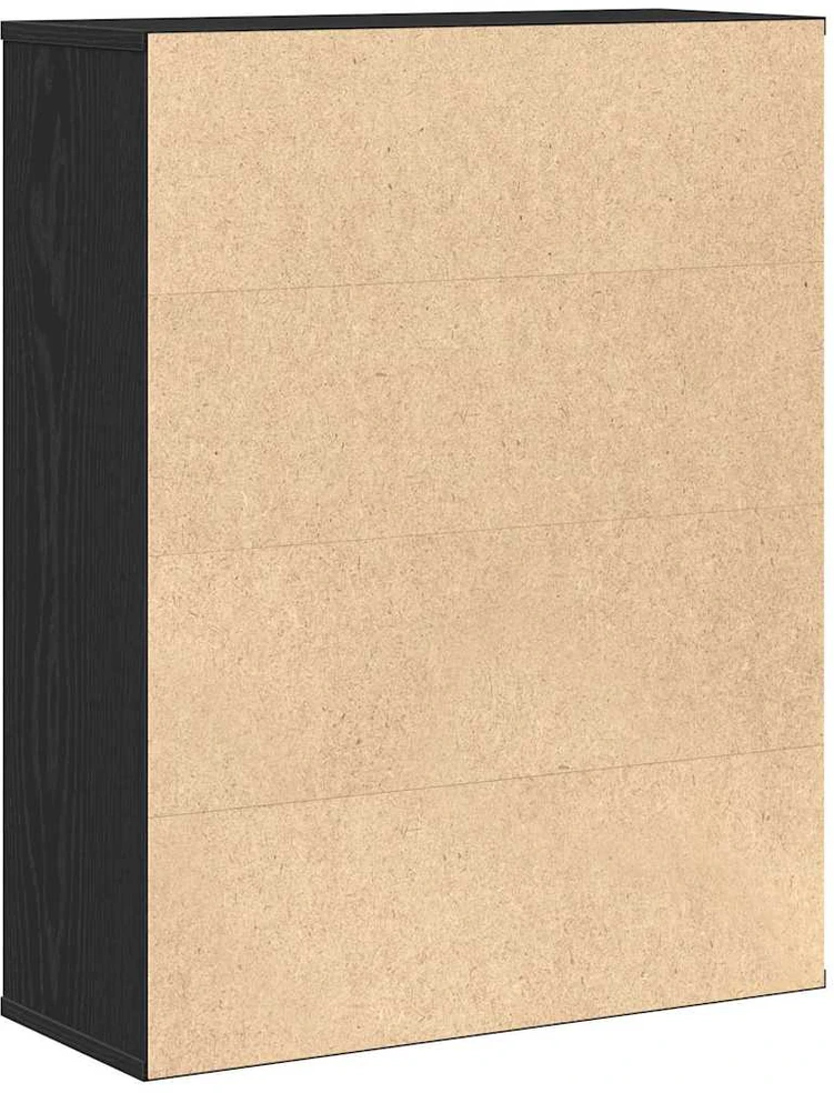 Knygų spinta, juodos ąžuolo, 60x24x76,5cm, apdirbta mediena
