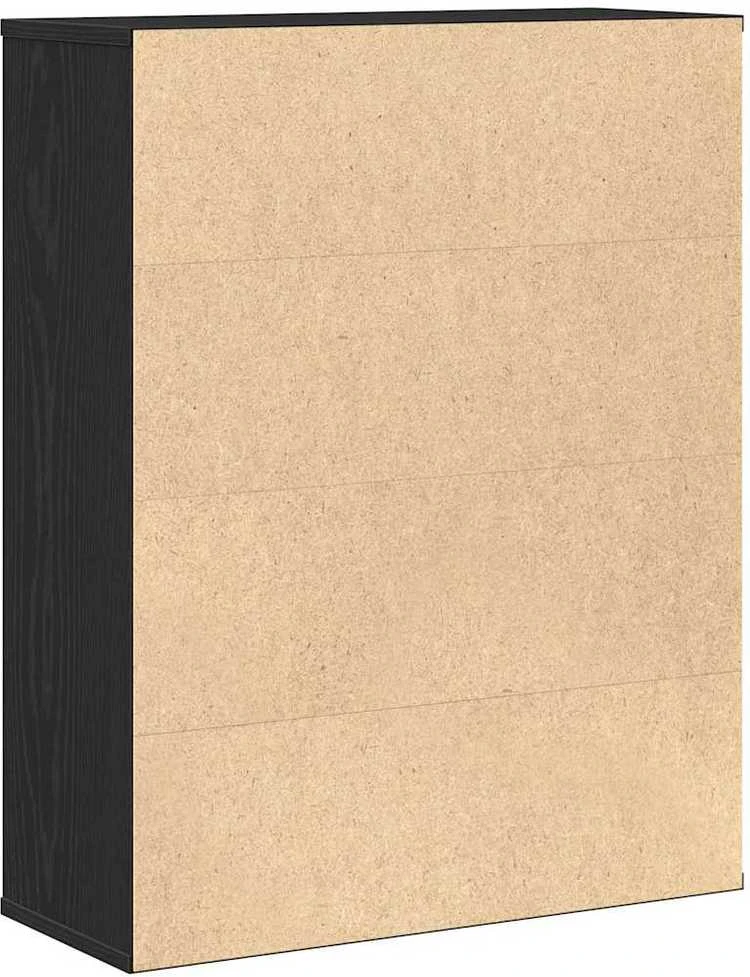 Knygų spinta, juodos ąžuolo, 60x24x76,5cm, apdirbta mediena
