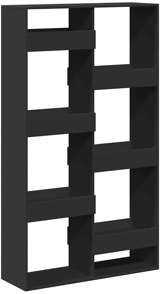 Knygų spinta, juodos spalvos, 100x33x175cm, apdirbta mediena